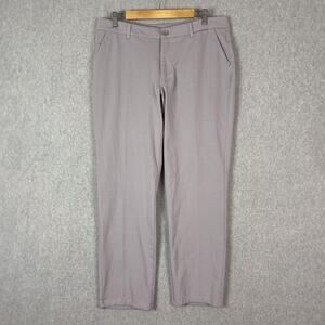 Rye 51 Mens 34 Voyager Chino Grey Slim Straight Leg Fit Golf Performance Pant